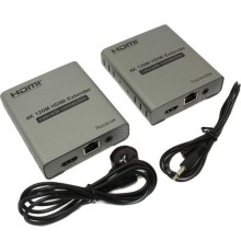 ORIENT VE048, HDMI 4K extender (Tx+Rx), активный удлинитель до 120 м по одной витой паре, HDMI 1.4b, 4K@30Hz/ 1080p@60Hz/3D, HDCP, передача ИК сигнала управления (датчики IR-TX/Rx в комплекте) (30932)