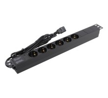 Exegate EX280829RUS Блок розеток ExeGate ServerPro PDU-19H604 Al-6S-C14-2.5, 19