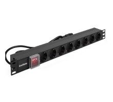 Exegate EX280845RUS Блок розеток ExeGate ServerPro PDU-19H806 Al-8S-C14-3-SW, 19