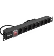 Exegate EX280845RUS Блок розеток ExeGate ServerPro PDU-19H806 Al-8S-C14-3-SW, 19