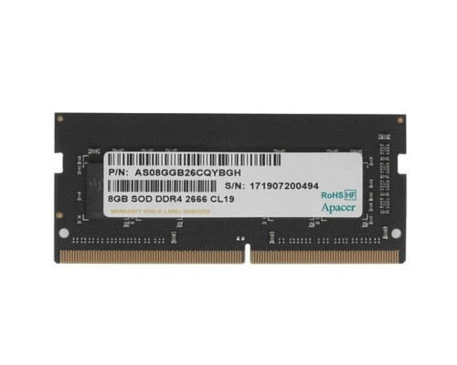 [Модуль памяти] Apacer DDR4 SODIMM 8GB ES.08G2V.GNH PC4-21300, 2666MHz