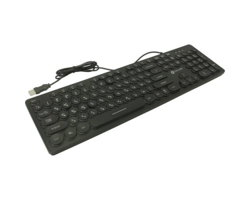 [Клавиатура] Клавиатура Oklick 420MRL черный USB slim Multimedia LED [1091226]