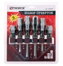 Thorvik SDS06BC Набор отверток стержневых на держателе, 6 предметов