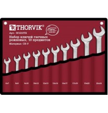 Thorvik W1S10TB Набор ключей гаечных рожковых серии ARC в сумке, 6-24 мм, 10 предметов