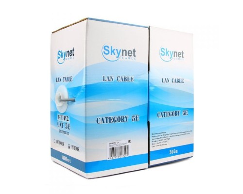 [Витая пара] SkyNet Кабель Standart FTP indoor 4x2x0,48, медный, FLUKE TEST, кат.5e, однож., 305 м, box, серый [CSS-FTP-4-CU](АК5017624/1693107)