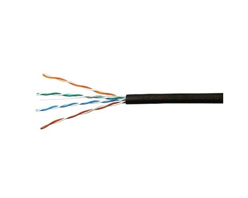 [Витая пара] SkyNet Кабель UTP outdoor 4x2x0,51, медный, FLUKE TEST, кат.5e, однож., (100м) box, черный [CSP-UTP-4-CU-OUT/100]
