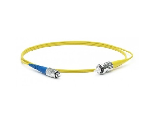 [Патч-корд] Hyperline FC-S2-9-FC/UR-ST/UR-H-2M-LSZH-YL Патч-корд волоконно-оптический (шнур) SM 9/125 (OS2), FC/UPC-ST/UPC, 2.0 мм, simplex, LSZH, 2 м