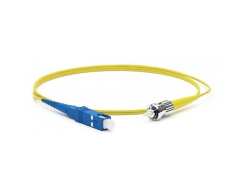 [Патч-корд] Hyperline FC-S2-9-SC/UR-ST/UR-H-3M-LSZH-YL Патч-корд волоконно-оптический (шнур) SM 9/125 (OS2), SC/UPC-ST/UPC, 2.0 мм, simplex, LSZH, 3 м