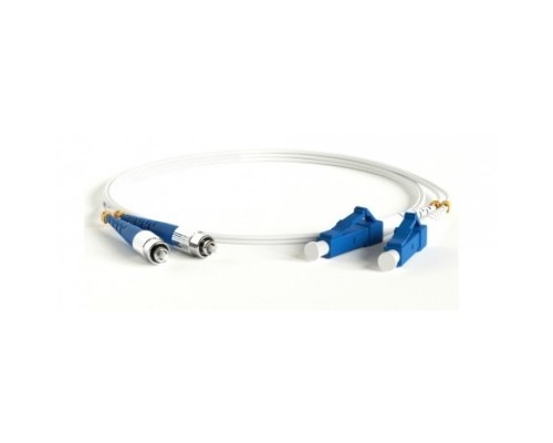[Патч-корд] Hyperline FC-D2-9A1-FC/UR-LC/UR-H-5M-LSZH-WH Патч-корд волоконно-оптический (шнур) SM 9/125 (G.657), FC/UPC-LC/UPC, 2.0 мм, duplex, LSZH, 5м