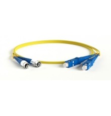Hyperline FC-D2-9-FC/UR-SC/UR-H-15M-LSZH-YL Патч-корд волоконно-оптический (шнур) SM 9/125 (OS2), FC/UPC-SC/UPC, 2.0 мм, duplex, LSZH, 15 м