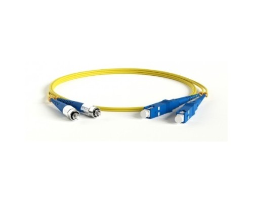 [Патч-корд] Hyperline FC-D2-9-FC/UR-SC/UR-H-15M-LSZH-YL Патч-корд волоконно-оптический (шнур) SM 9/125 (OS2), FC/UPC-SC/UPC, 2.0 мм, duplex, LSZH, 15 м