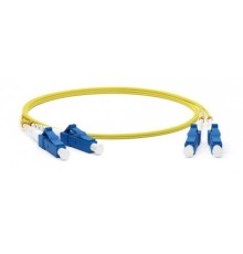 Hyperline FC-D2-9-LC/UR-LC/UR-H-15M-LSZH-YL Патч-корд волоконно-оптический (шнур) SM 9/125 (OS2), LC/UPC-LC/UPC, 2.0 мм, duplex, LSZH, 15 м