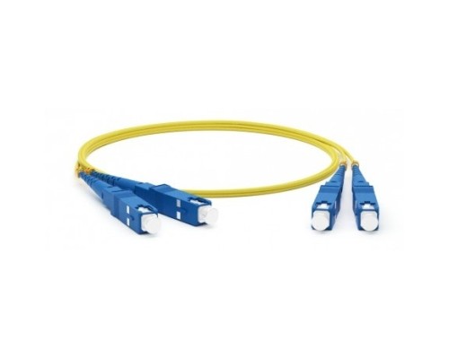 [Патч-корд] Hyperline FC-D2-9-SC/UR-SC/UR-H-10M-LSZH-YL Патч-корд волоконно-оптический (шнур) SM 9/125 (OS2), SC/UPC-SC/UPC, 2.0 мм, duplex, LSZH, 10 м