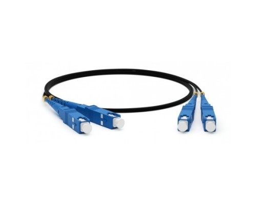 [Патч-корд] Hyperline FC-D2-9-SC/UR-SC/UR-H-15M-LSZH-BK Патч-корд волоконно-оптический (шнур) SM 9/125 (OS2), SC/UPC-SC/UPC, 2.0 мм, duplex, LSZH, 15 м, черный