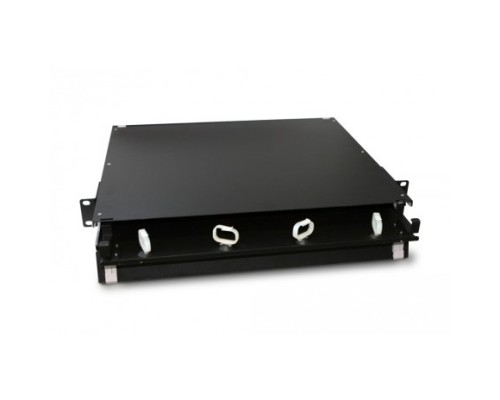 [Монтажное оборудование] Hyperline FO-19BX-1U-D1-3xSLT-W120H32-EMP Патч-панель 19” универсальная, пустой корпус, 1U, 1 выдвижной лоток (drawer 1U), 3 слота (3х1), вмещает 3 FPM панели с адаптерами или 3 CSS оптические кассеты