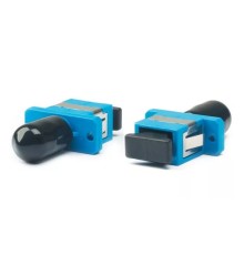 Hyperline FA-S11Z-SC/ST-N/BK-SL Оптический проходной адаптер SC-ST, SM/MM, simplex, корпус металл, черные колпачки