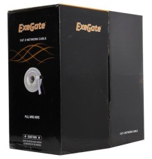 Exegate EX281813RUS Кабель Exegate  UTP4-C6-CU-S23-IN-PVC-GY-305 UTP 4 пары кат.6  медь, 23AWG, бухта 305м, серый PVC