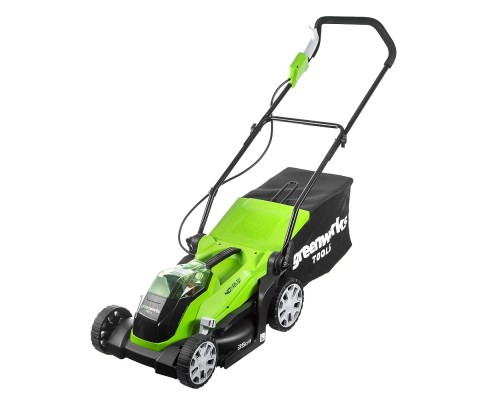 [Газонокосилки] Greenworks Газонокосилка аккумуляторная G40LM35K2, {40V, 35 см, c 1хАКБ 2 А.ч и ЗУ} [2501907UA]