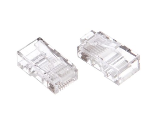 [Коннектор] Cablexpert Разъем (коннектор) RJ-45 (8P8C) универсальный кат.5e, контакты 6 микрон, 100шт, пакет (PLUG3UP6/5)