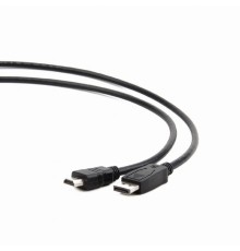 Bion Кабель DisplayPort - HDMI, 20M/19M, однонаправленный конвертор сигнала с DisplayPort в HDMI, 4K@30Hz, экран, 1.8 м, черный [BXP-CC-DP-HDMI-018]