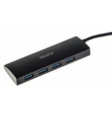 Хаб (разветвитель) BURO BU-HUB4-0.5-U3.0, черный