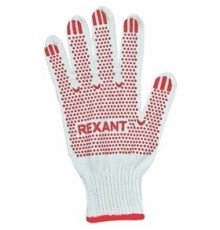 Rexant (09-0202-1) Перчатки х/б с покрытием ПВХ 5 нитей, 48-50 г 