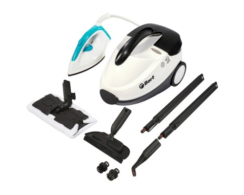[Пылесосы] Bort Пароочиститель BDR-2500-RR-Iron {Мощность 2300 Вт; Температура пара 143 °С; Емкость бачка 1500 мл; Размер 400x285x260 мм; гарантия 2 г} [93410075]