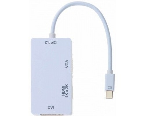 [переходник] ORIENT Кабель-адаптер C320 4Kx2K Mini DP1.2 M -> HDMI / DVI/ VGA, длина 0.2 метра, белый (30982)