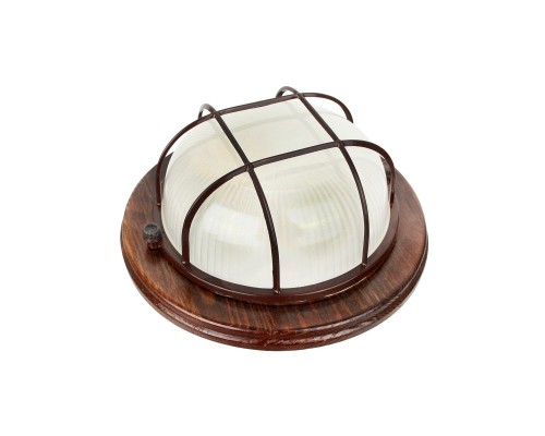 [Ultraflash Светильники ЖКХ] Camelion 1301D Цвет ОРЕХ до 120 оС (Светильник круг НБП 03-60-0022 УХЛ4, 