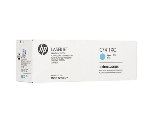 [Расходные материалы] HP Картридж CF411XC 410X лазерный голубой увеличенной емкости (5000 стр) (белая корпоративная коробка)