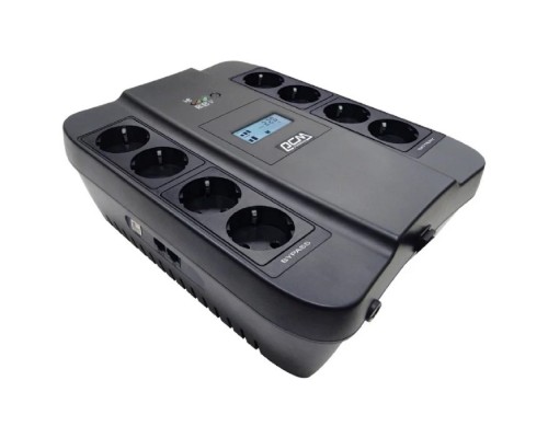[ИБП] PowerCom Spider SPD-1100U LCD ИБП {Line-Interactive, 1100VA / 605W, 8xEURO: 4 с резервным питанием, 4 с фильтрацией, USB} (1138694)