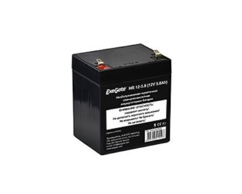 [батареи] Exegate EX282962RUS Аккумуляторная батарея HR 12-5.8 (12V 5.8Ah 1223W, клеммы F1)