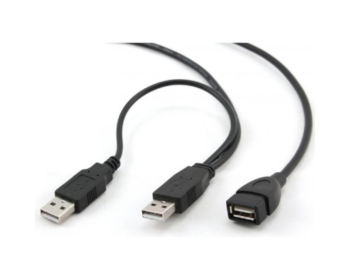 [кабели] Cablexpert Кабель удлинитель USB2.0 Pro 2xAM/AF, 1.8м, экран, черный, пакет (CCP-USB22-AMAF-6)