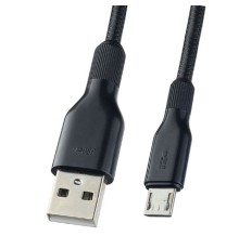 PERFEO Кабель USB2.0 A вилка - Micro USB вилка, силикон, черный, длина 1 м. (U4807)