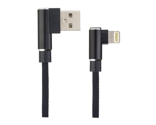 [кабели] PERFEO Кабель для iPhone, USB - 8 PIN (Lightning), угловой, черный, длина 1 м., бокс (I4315)