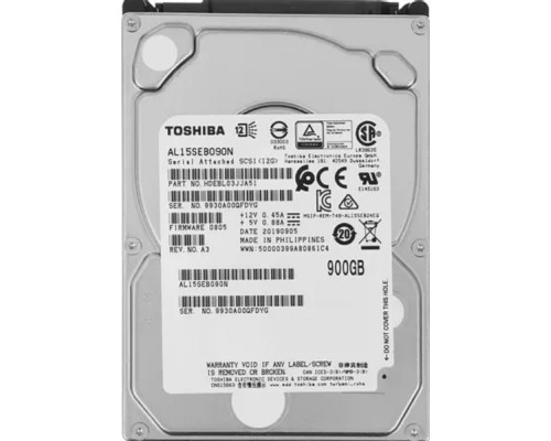 [Жесткий диск] 900Gb Toshiba (AL15SEB090N) {SAS 12Gb/s, 10 500 rpm, 128Mb buffer, 2.5