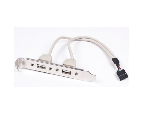 [Кабель] Gembird планка в сист. блок на 2 USB 2.0, Gembird  (CCUSBRECEPTACLE)