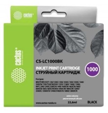 Картридж струйный Cactus CS-LC1000BK черный (22.6мл) для Brother DCP 130C/330С/MFC-240C/5460CN