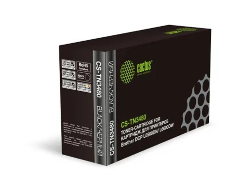 [расходные материалы] Тонер Картридж Cactus TN-3480 черный (8000стр.) для Brother DCP L5500DN/ L6600DW