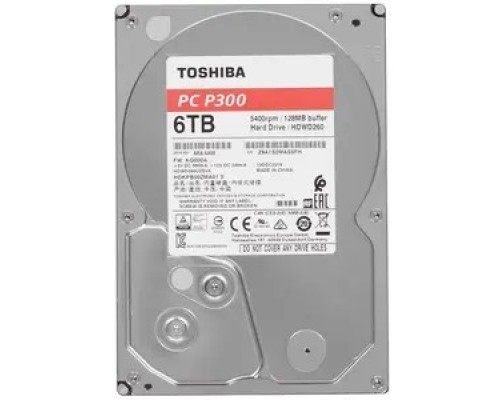 [Жесткий диск] 6TB Toshiba P300 (HDWD260UZSVA) {SATA 6.0Gb/s, 5400 rpm, 128Mb buffer, 3.5