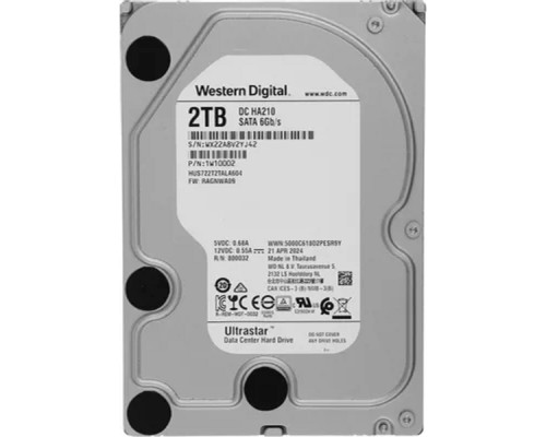 [Жесткий диск] 2Tb WD Ultrastar DC HDD Server 7K2 (3.5’’, 2TB, 128MB, 7200 RPM, SATA 6Gb/s, 512N HUS722T2TALA604 (1W10025/1W10002)