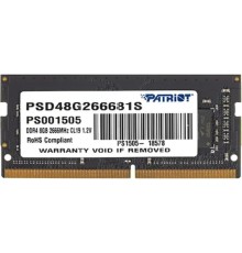 Patriot DDR4 8Gb 2666MHz PSD48G266681S RTL PC3-21300 CL19 SO-DIMM 260-pin 1.2В single rank