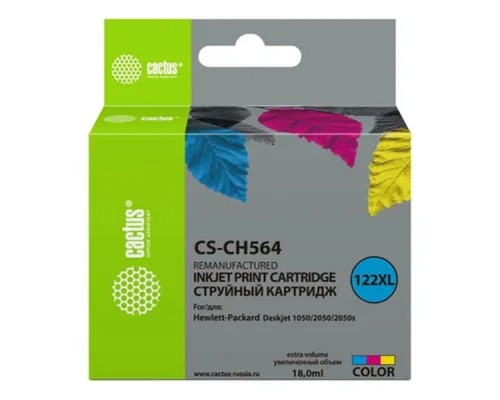 [расходные материалы] Картридж струйный Cactus CS-CH564 многоцветный для №122XL DeskJet 1050/2050/2050s (18ml)
