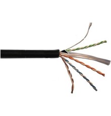 Кабель информационный Lanmaster LAN-6EUTP-OUT кат.6 U/UTP не экранированный 4X2X23AWG PE 305м черный