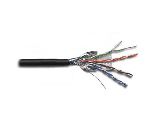 [Аксессуар] Кабель информационный Lanmaster LAN-5EFTP-OUT кат.5е F/UTP общий экран 4X2X24AWG PE внешний 305м черный