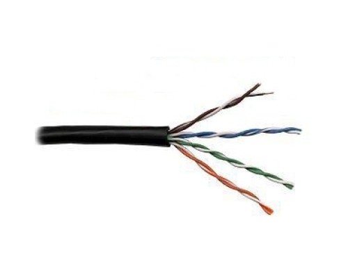 [Монтажное оборудование] Lanmaster LAN-5EUTP-OUT Кабель информационный Lanmaster LAN-5EUTP-OUT кат.5е U/UTP не экранированный 4X2X24AWG PE внешний 305м черный