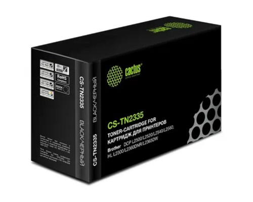[расходные материалы] Тонер Картридж Cactus TN-2335 черный для Brother DCP L2500/L2520/L2540/L2560 (1200стр.)