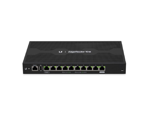 [Сетевое оборудование] UBIQUITI ER-10X-EU EdgeRouter 10X Маршрутизатор 2 ядра (880 МГц), 10х 1G RJ45, раздача PoE