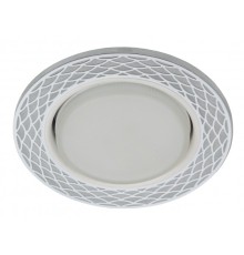 Эра Б0037384 DK LD37 WH/WH Светильник, декор со светодиодной подсветкой GX53, белый/белый