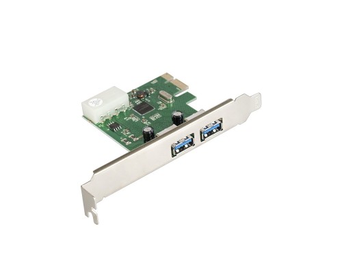[USB-концентраторы] Exegate EX283718RUS Контроллер EXE-319 PCI-E 2.0, 2*USB3.0 ext, разъем доп.питания (OEM)